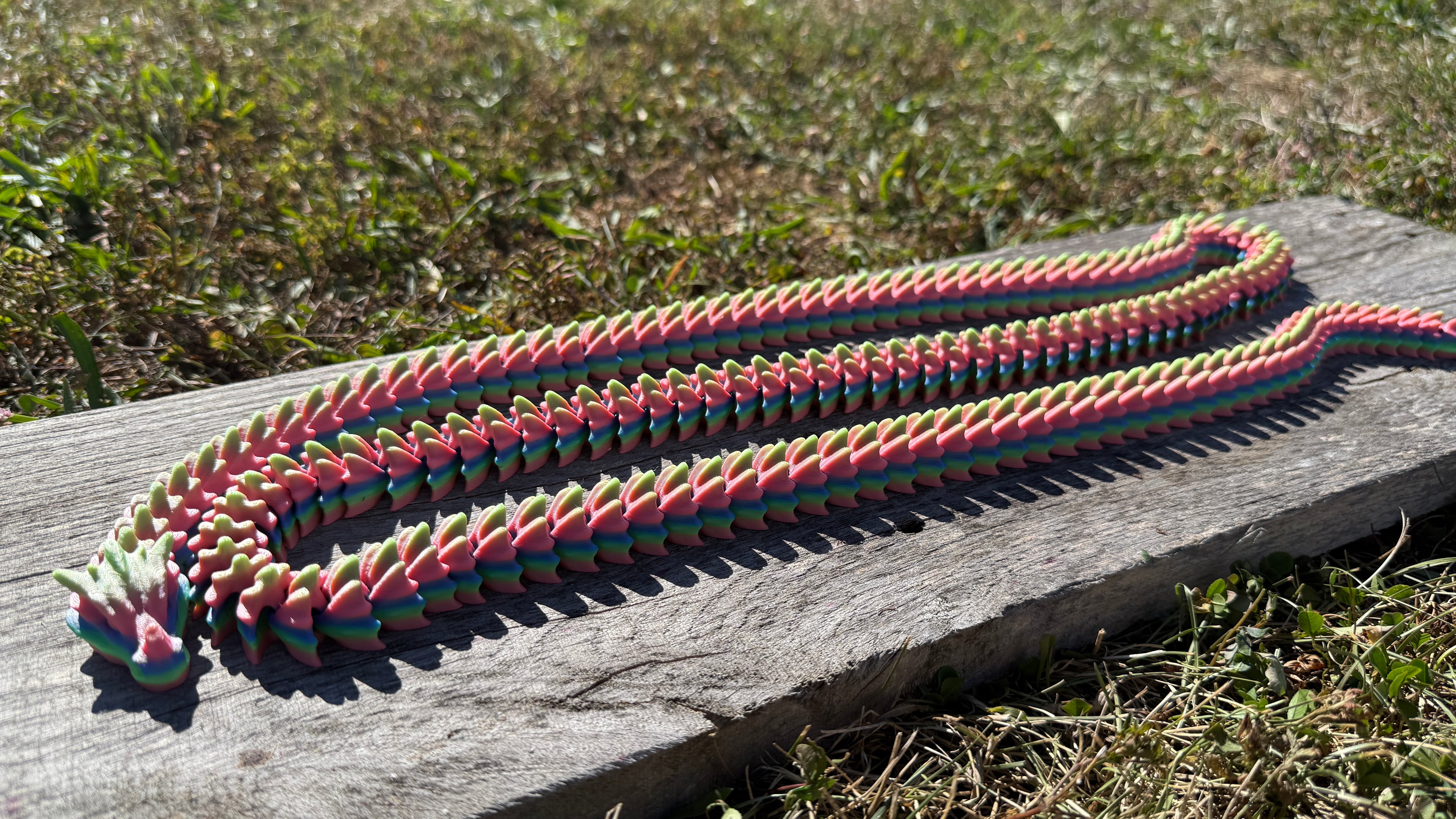 Rainbow Pastel Dragon Snake