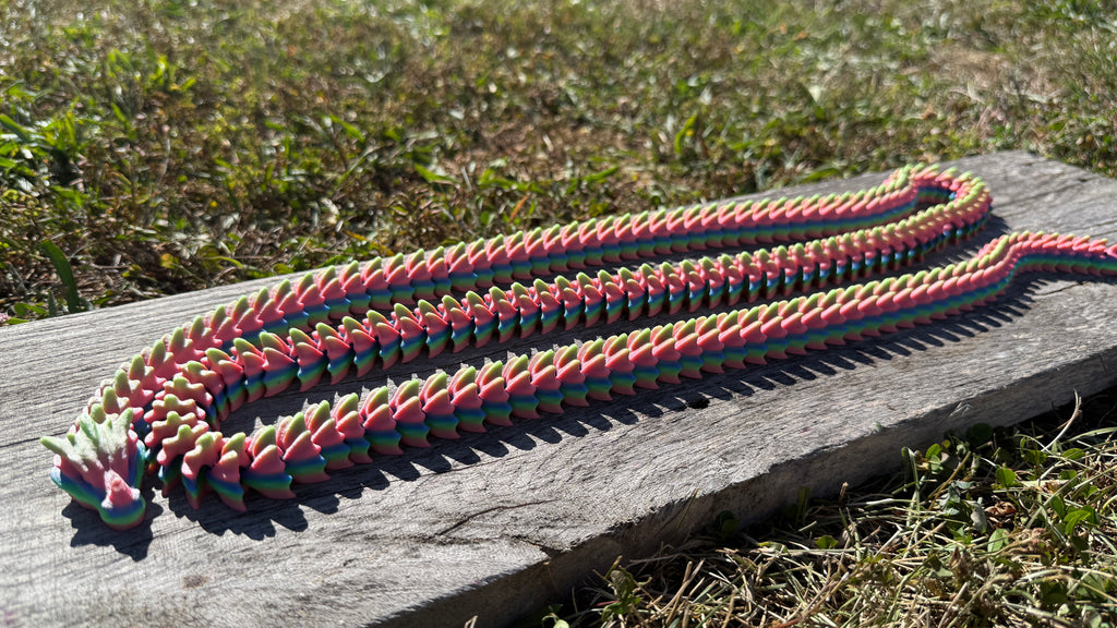Rainbow Pastel Dragon Snake