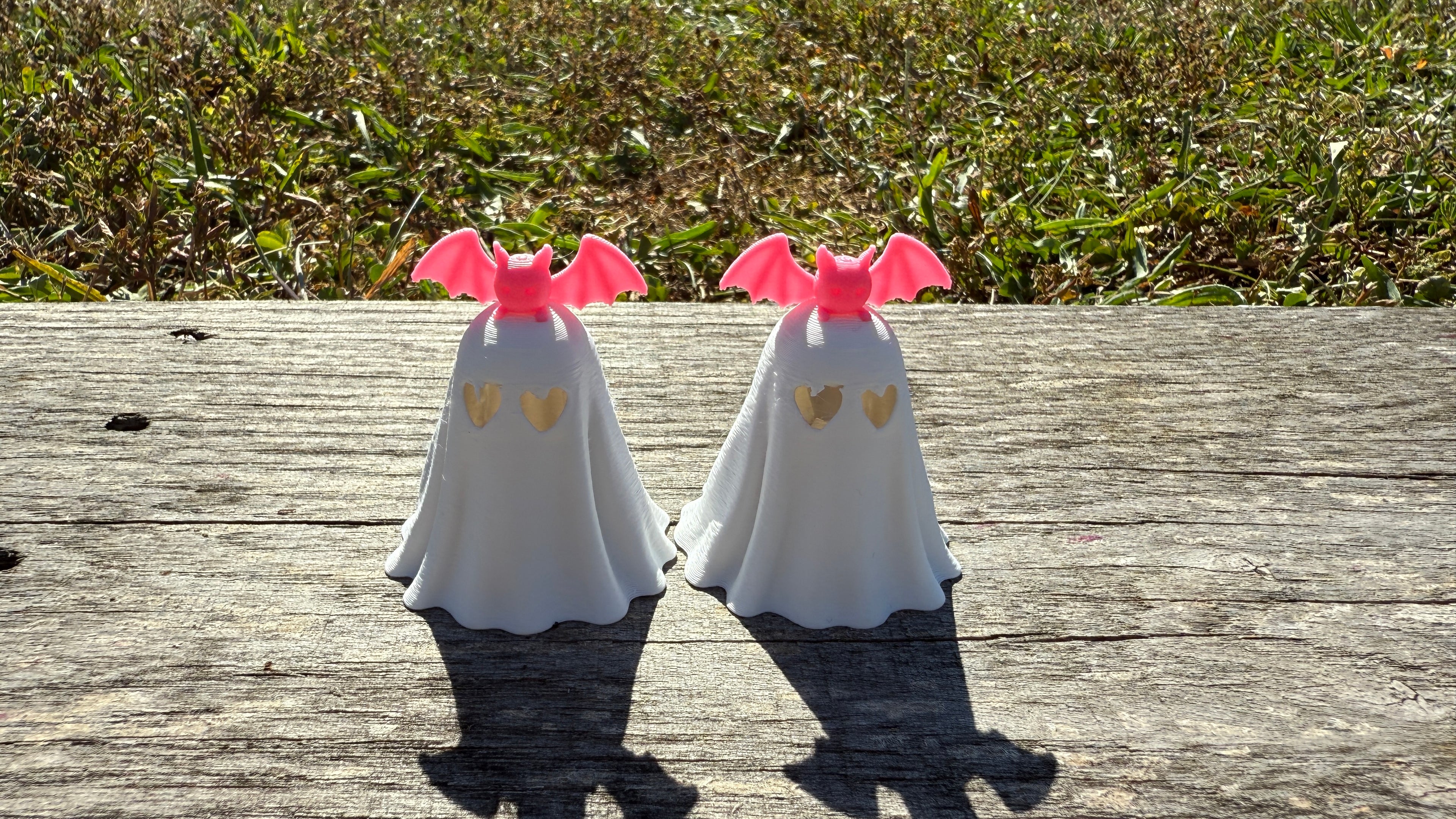 Cute Ghost with Pink Bat